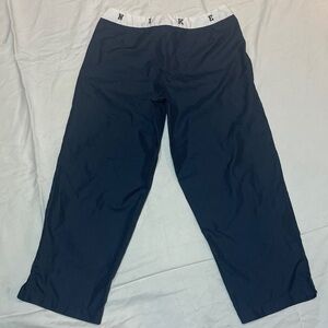 Nike Dark Blue Athletic Pants with White Waistband